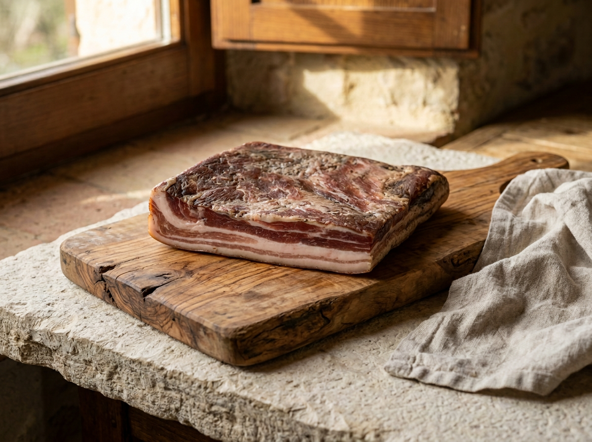 Pancetta stagionata tesa