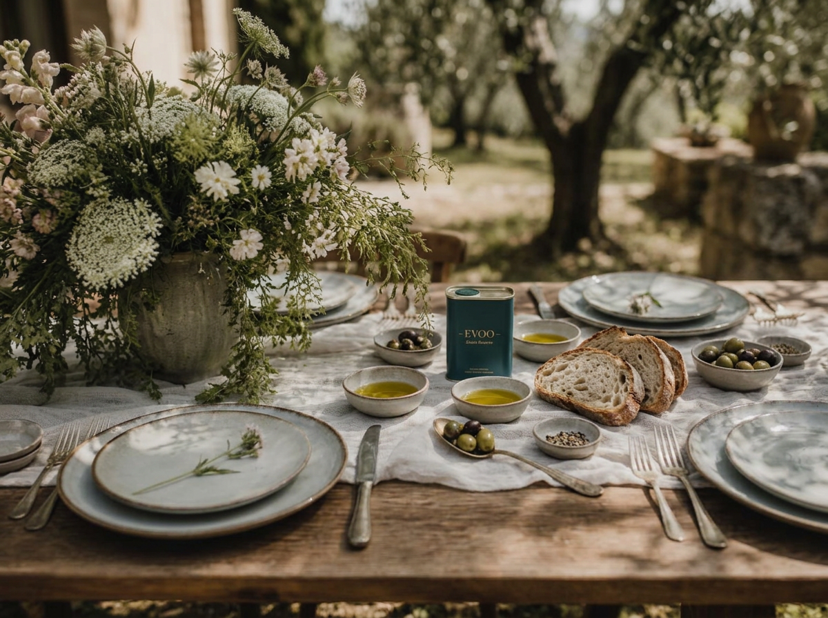 Degustazione dell'olio EVO Mater Terrae all'aperto